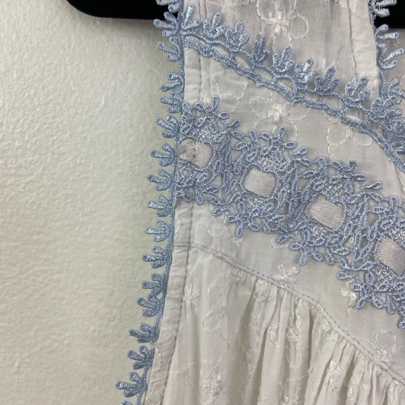 Vintage White Eyelet Nightgown Embroidered Large Cottage Modest Edwardian Y2K - Picture 4 of 12